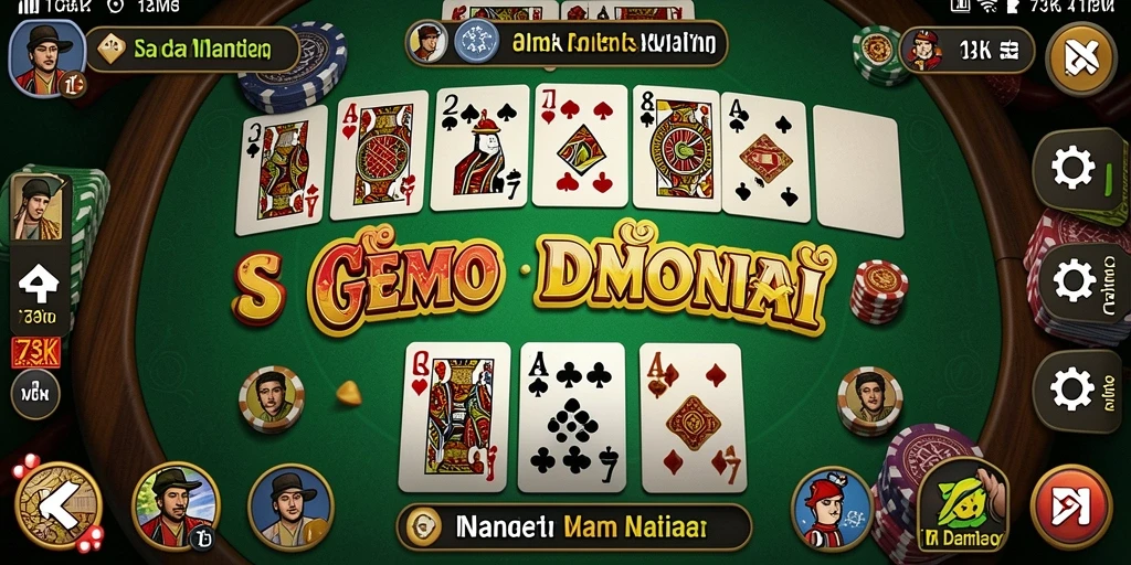 Tampilan gameplay Domino yang seru dan interaktif.