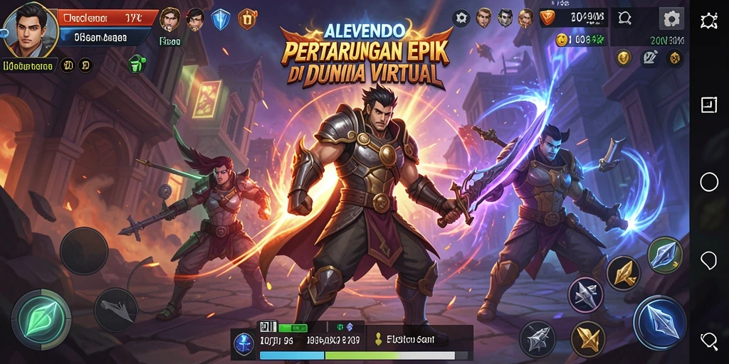 Tangkapan layar ALEVENDO menampilkan aksi pertarungan yang mendebarkan.