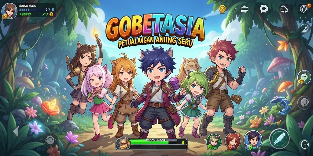 Tampilan Gameplay GOBETASIA yang menakjubkan dan penuh warna.