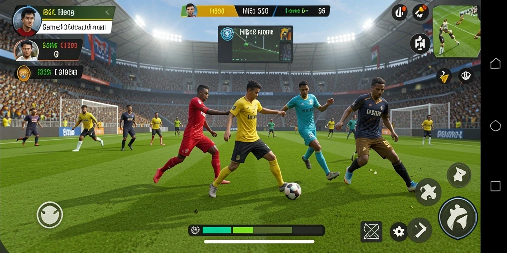 Screenshot gameplay HR89 yang menunjukkan aksi seru pertandingan olahraga.