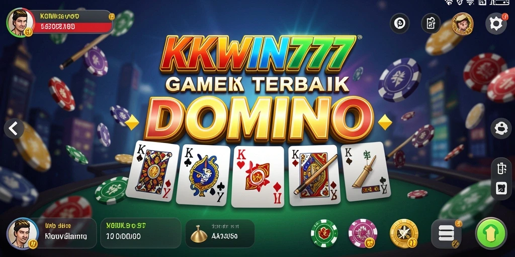 Tampilan gameplay seru dan interaktif dari KKWIN777 yang menampilkan permainan Domino.