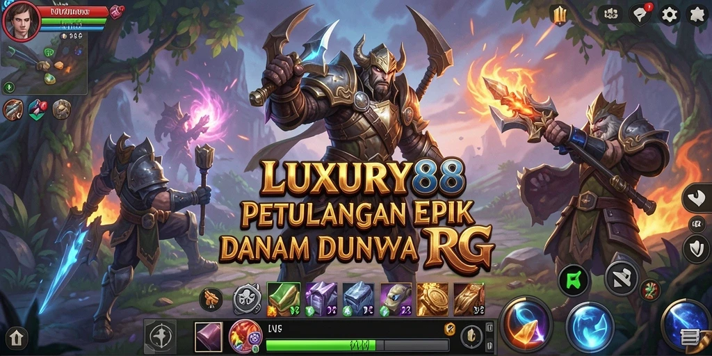 Tampilan gameplay RPG yang mendebarkan di LUXURY88.