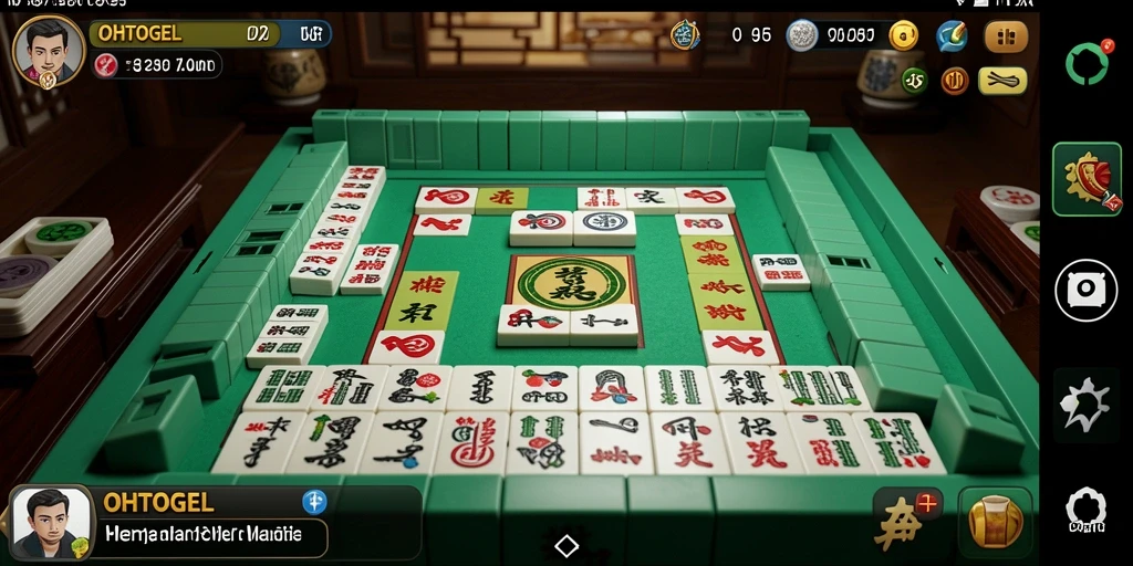 Screenshot OHTOGEL menampilkan gameplay Mahjong yang menarik.