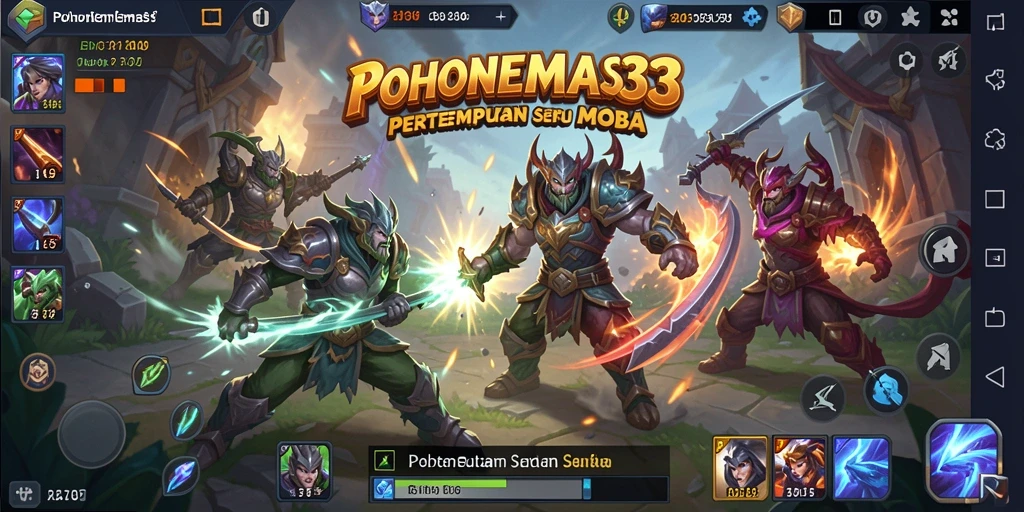 Tangkapan layar gameplay <strong>POHONEMAS33</strong> menampilkan pertempuran tim yang epik.
