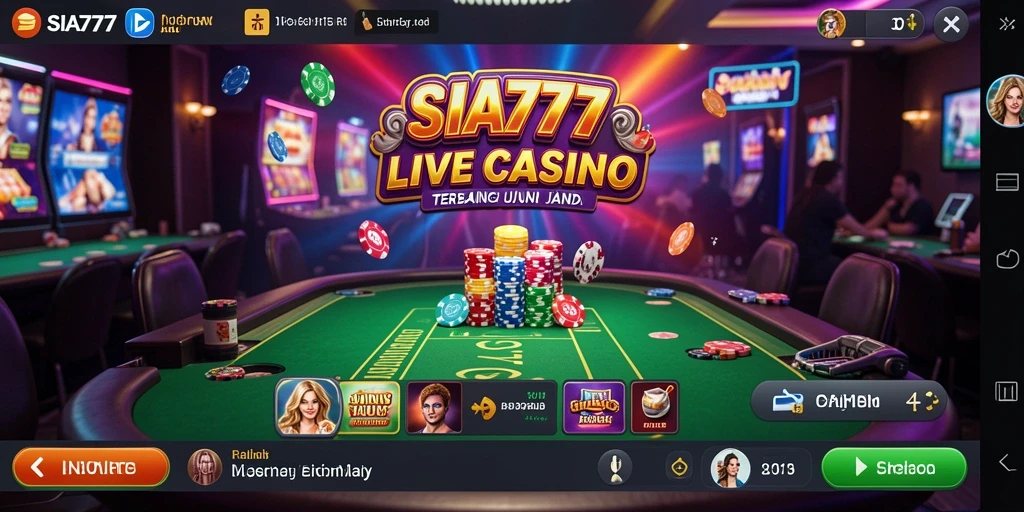 Tampilan gameplay Live Casino yang mendebarkan di SIA777.