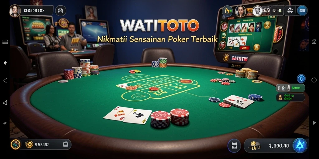 Tangkapan layar gameplay WATITOTO yang penuh aksi permainan Poker.